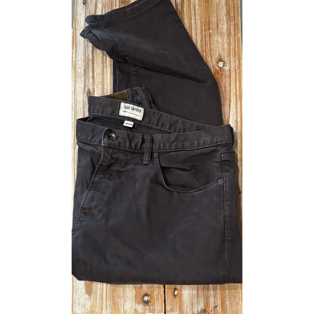 Todd Snyder Men’s 32 x 30 Black Dark Wash Denim Jeans Slim Fit Straight Leg